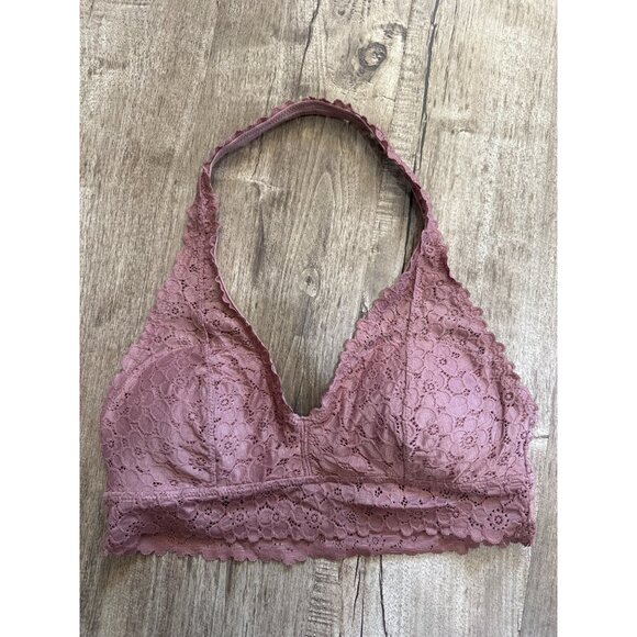 Aerie Lace Halter Bralette - M NWT - Picture 1 of 3